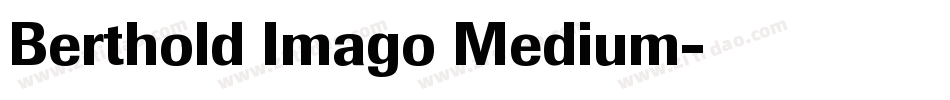 Berthold Imago Medium字体转换